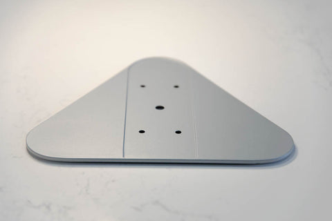 Brooklyn AC Triangular Base Kit in Brushed Aluminum.