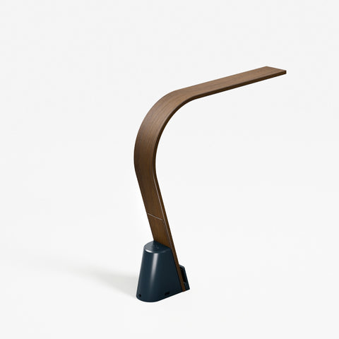 The Brooklyn USB LED Task Lamp in Black Walnut Finish shown from behind, on a white background. The USB-C port is shown.
