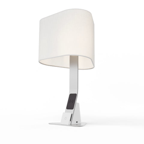 Brooklyn Aura LED Desk Light in Brushed Aluminum Featuring warm white 3000K color temperature light.