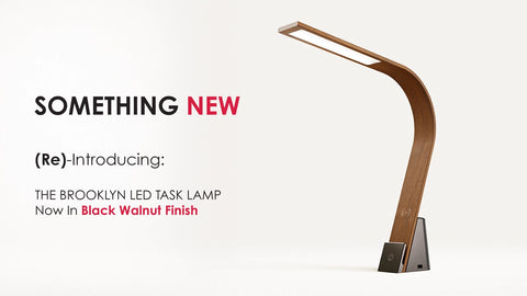 Something New. Reintroducing the Brooklyn LED Task lamp, now in Black Walnut Finish