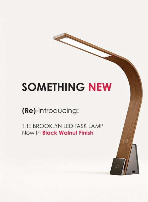 Something New. Reintroducing the Brooklyn LED Task lamp, now in Black Walnut Finish