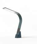 Brooklyn Aura LED Task Lamp in Black Slate finish, featuring integrated charging pad and sleek design.