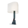 Brooklyn Aura LED Desk Light in Black Slate Featuring USB-A and USB-C charging and Qi Wireless charging
