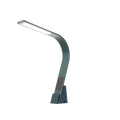 Brooklyn Aura LED Task Lamp in Black Slate finish, featuring integrated charging pad and sleek design.