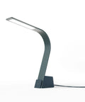 Brooklyn AC LED Task Lamp in Black Slate finish featuring the slim sleek LED panel with diffuser that evenly casts warm white flicker-free light.