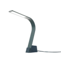 Close-up render of the Brooklyn AC LED lamp base in Black Slate with integrated AC outlets