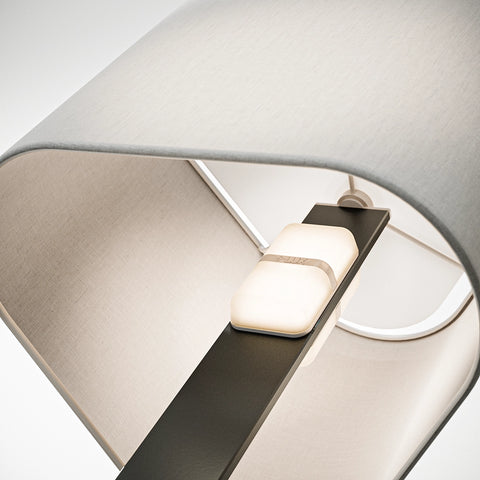 Close up of the Brooklyn Desk Light's integrated LED packet with 2 sides of illumination. 