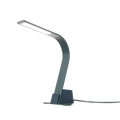 Close-up render of the Brooklyn AC LED lamp base in Black Slate with integrated AC outlets with stabilizing base