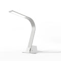 Close-up render of the Brooklyn AC LED lamp base in Brushed Aluminum with integrated AC outlets with stabilizing base