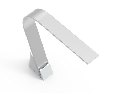 An overhead view of the Brooklyn LED Task Light in a brushed aluminum finish