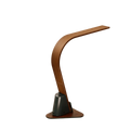 Rear view of the Brooklyn USB LED Task Light in Black Walnut Wood with optional stabilizing base.