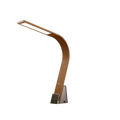 The Brooklyn AURA LED Task Lamp in Black Walnut Finish by LUX LED Lighting, on a white background. 