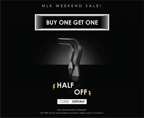 LUX LED Lighting MLK Sale - Buy One Get One 50% off with code GETHALF