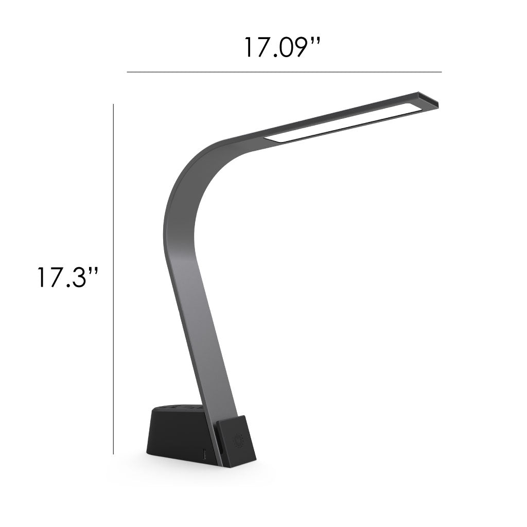 Brooklyn - LED Task Light - with USB A and C ports, plus two Universal ...