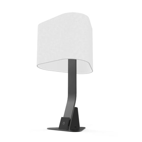 Brooklyn USB LED Desk Light in Black Slate with USB-A and USB-C charging ports