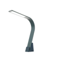 Brooklyn USB LED Task Light in Black Slate showing touch-sensitive brightness control and USB-A and USB-C ports.