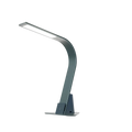 Brooklyn USB LED Task Light in Black Slate with optional stabilizing base and built-in USB charging on a white background.
