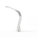 Brooklyn USB LED Task Light in Brushed Aluminum showing touch-sensitive brightness control and USB-A and USB-C ports.