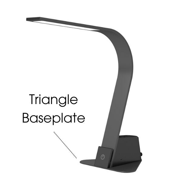 Image of a Brooklyn Task lamp using the triangular base 