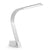 Brooklyn LED task lamp in brushed aluminum with two AC plugins