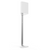 The Brooklyn LED Floor Lamp in a brushed aluminum finish